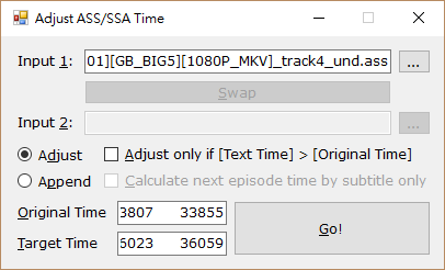 Adjust ASS/SSA Time